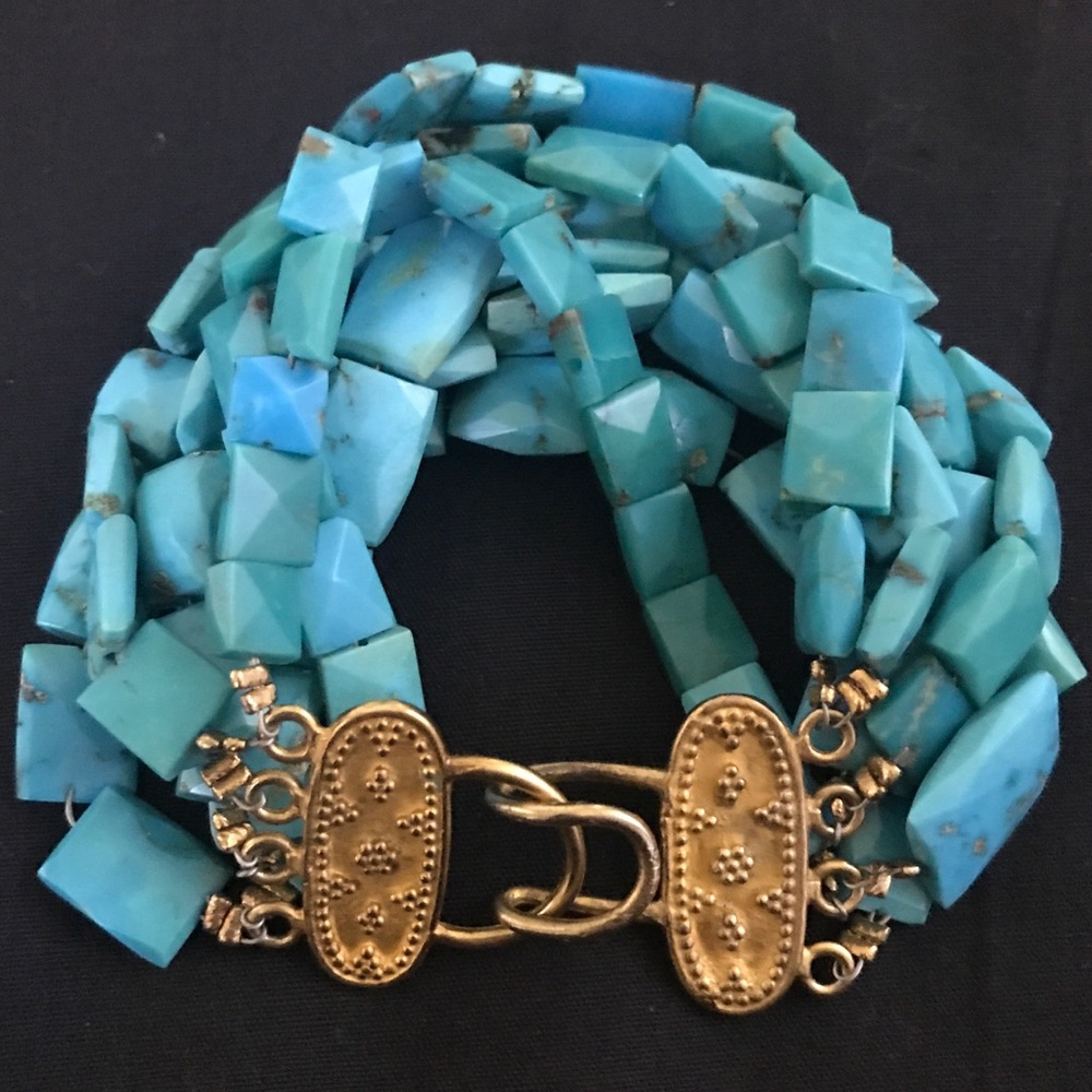 Nathan & Moe Bracelet Turquoise & Gold! Stunning!
